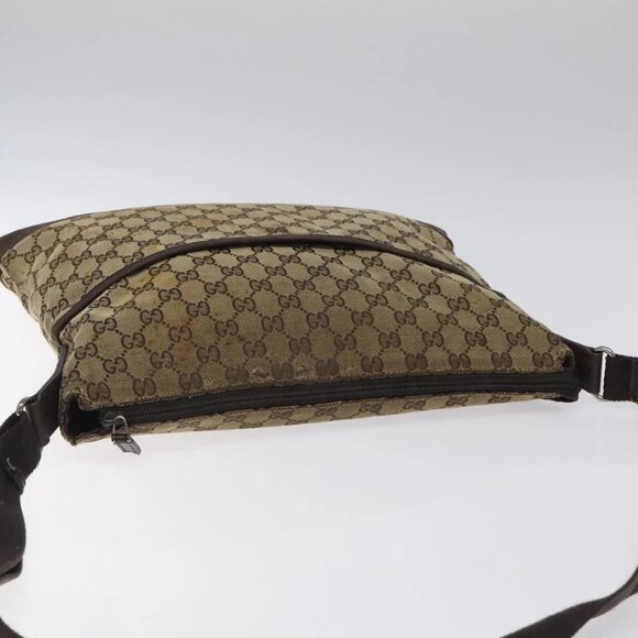 GUCCI GG Canvas Shoulder Bag Beige Silver 145856 Auth bs24170 - Picture 7 of 16